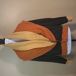 VINTAGE Layered Shawl Collar Lambswool Cardigan, Made in Hong Kong